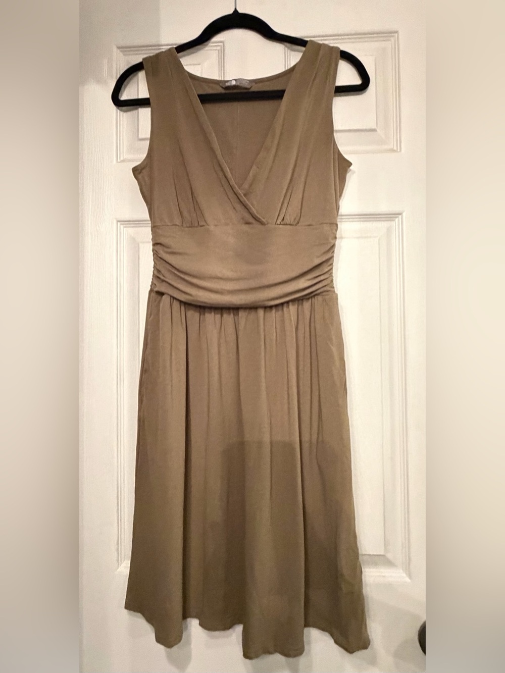 The North Face Sleeveless V-Neck Taupe Maxi Dress